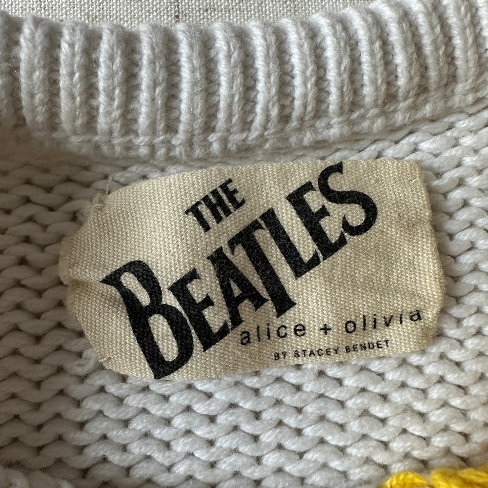 Alice + Olivia x The Beatles Here Comes the Sun Leena Sweater XS - Picture 4 of 8